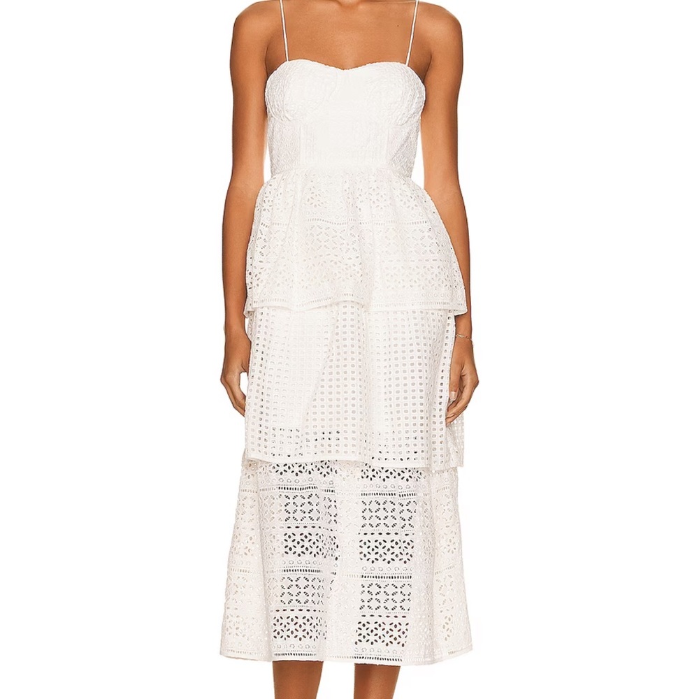 Self Portrait cotton Broderie Anglaise Dress